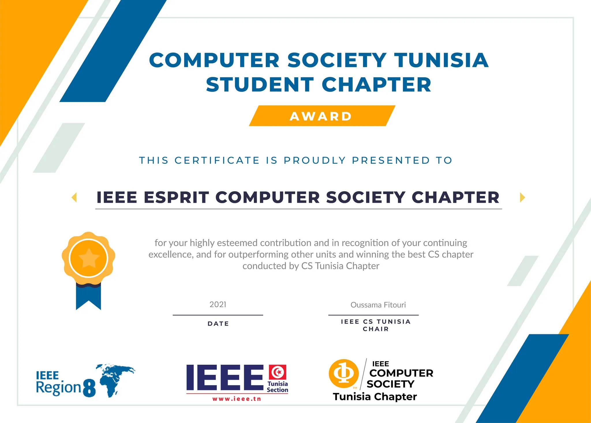 Best CS Chapter Award